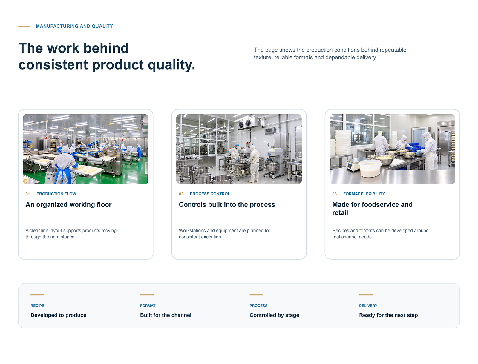Manufacturing and quality