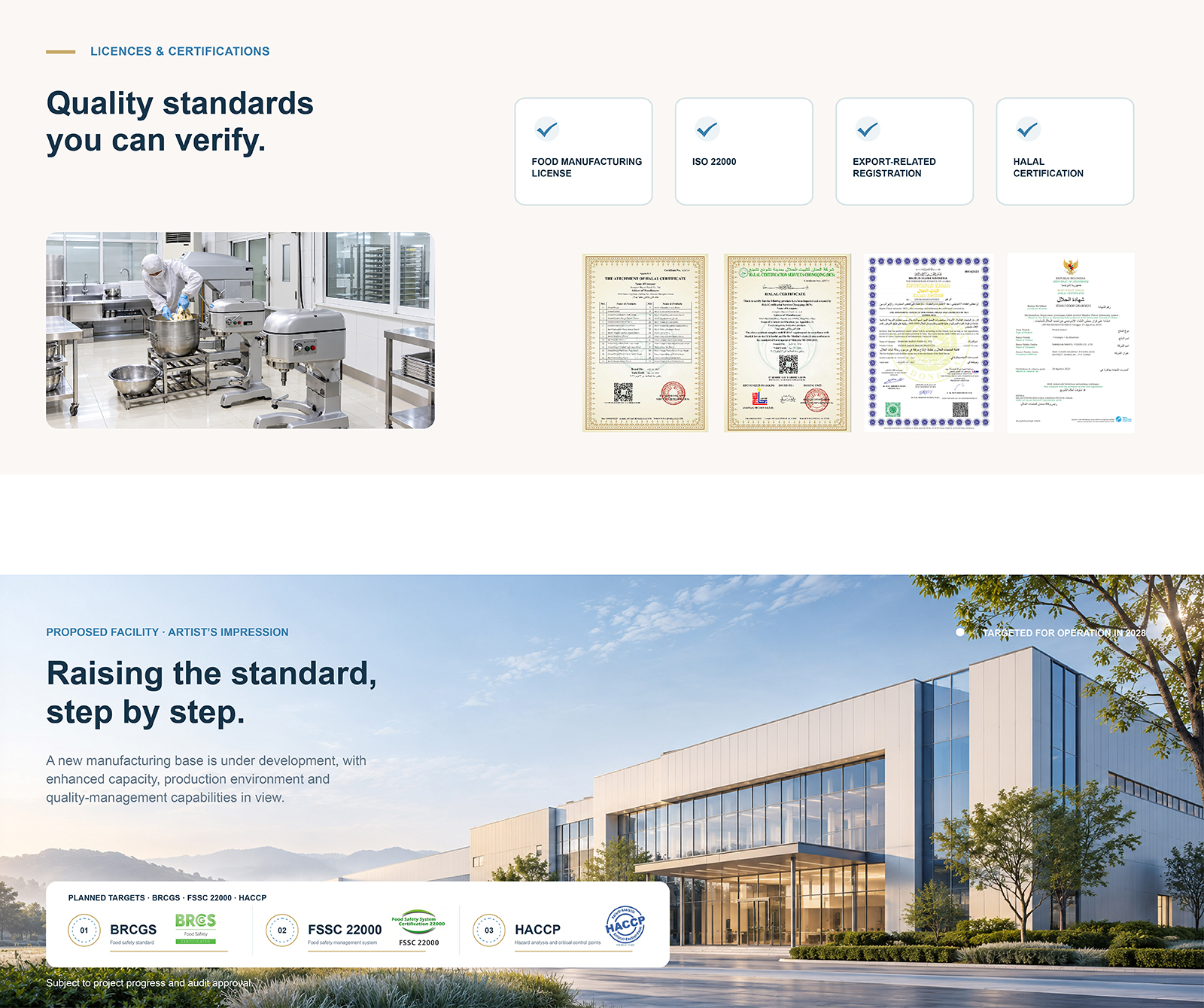 Licences and certifications — quality standards you can verify