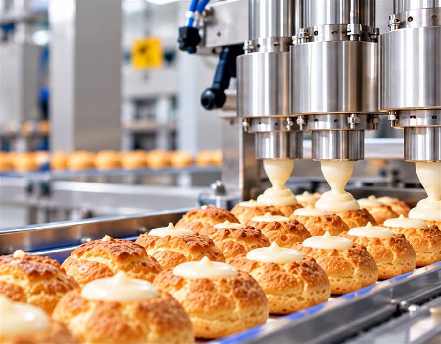 Maiyou own factory automated cream puff filling production line